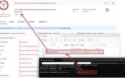 Peritaje y análisis forense de un sistema Windows atacado.