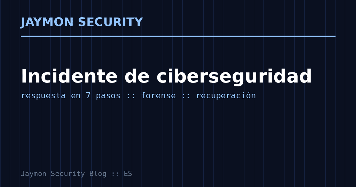 Incidente de ciberseguridad - Jaymon Security