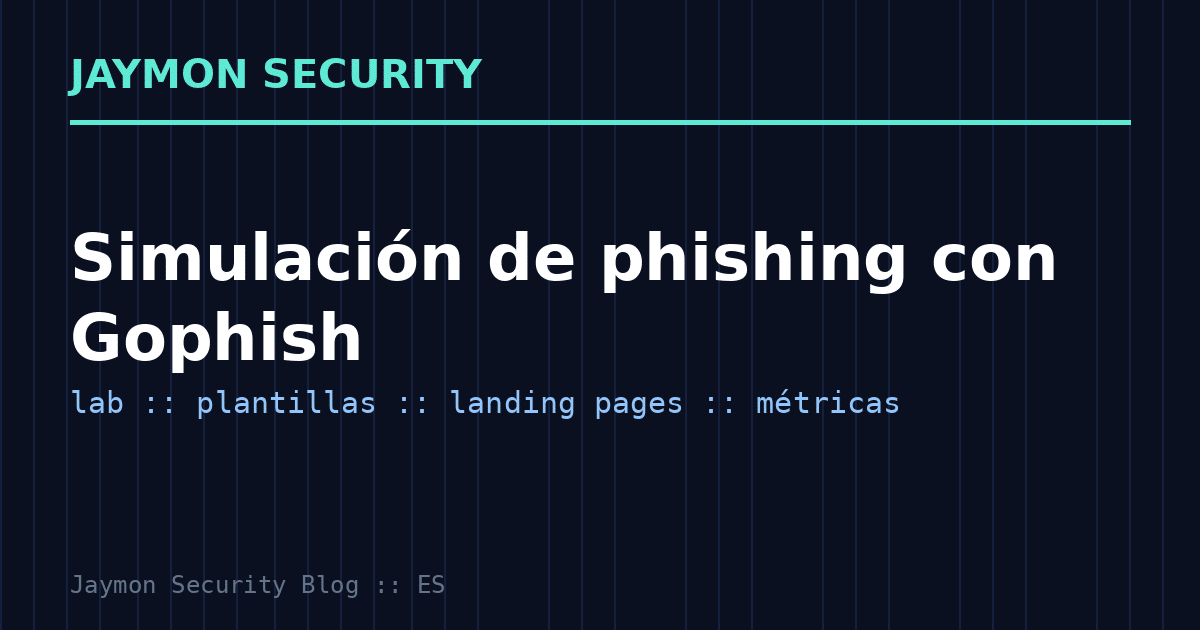 Simulación de phishing con Gophish - Jaymon Security