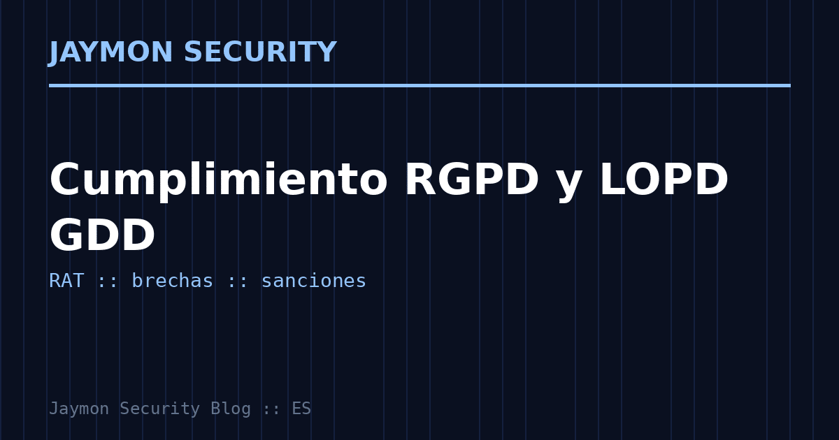 Cumplimiento RGPD en empresas - Jaymon Security