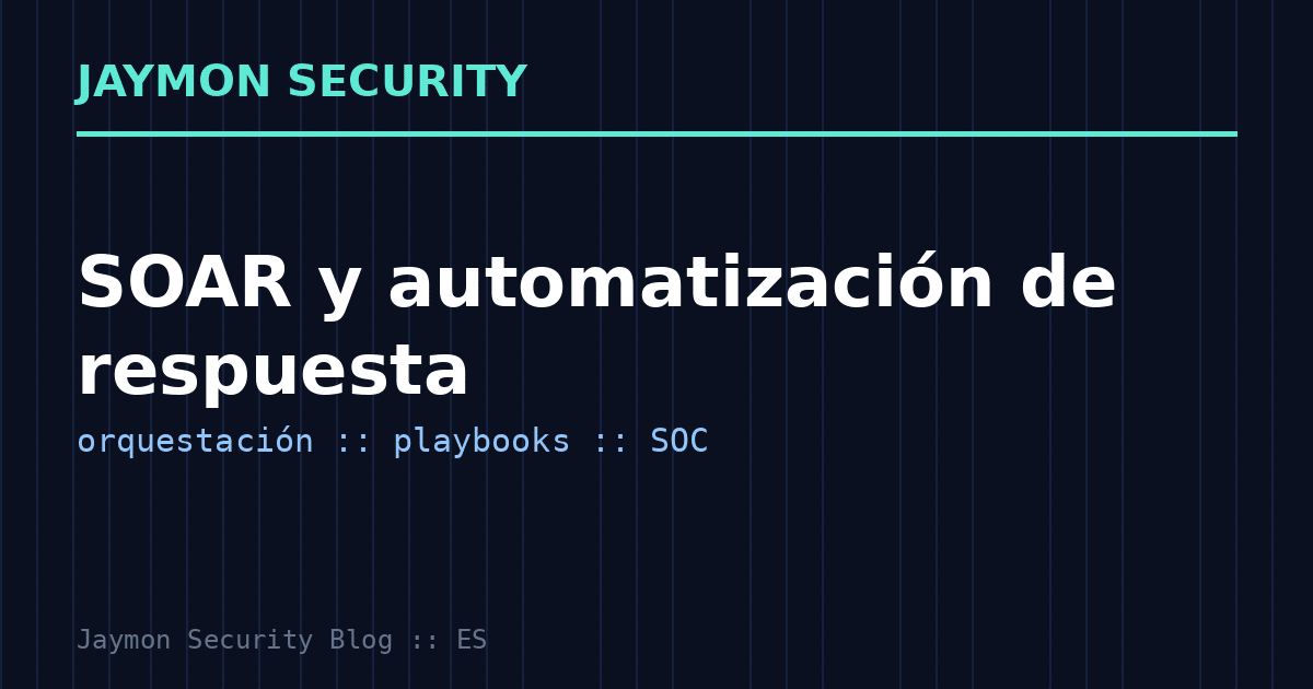 SOAR y automatización de respuesta a incidentes: playbooks en el SOC